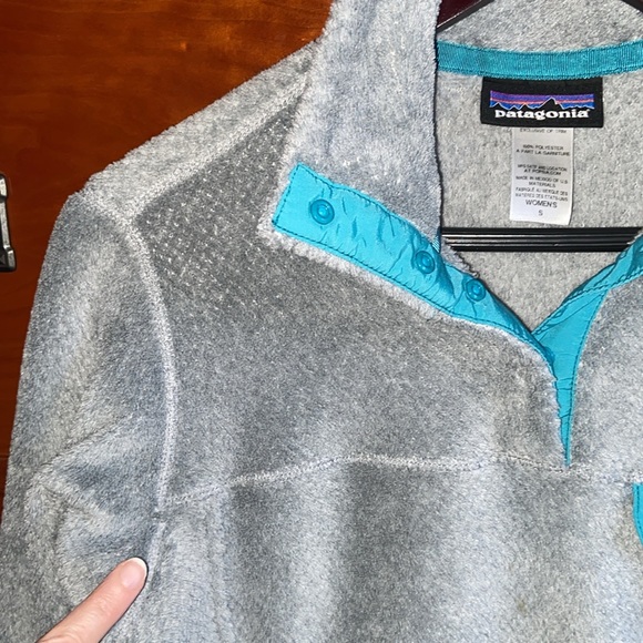 Patagonia Re-Tool Snap-T Soft Fleece Pullover Quarter Snap Pocket Sweater Jacket - Picture 4 of 11